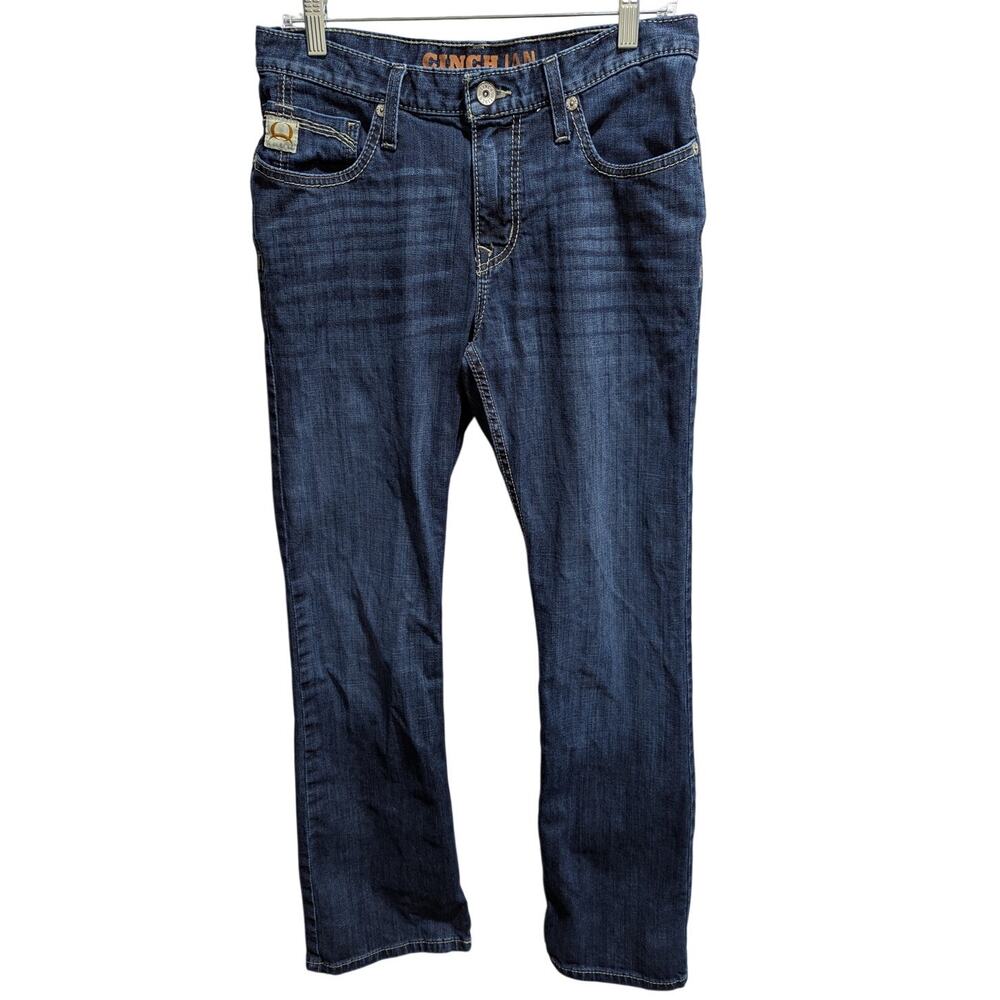 Cinch Ian Men's Sz 30 x 32 Performance Denim Slim Fit Boot Cut Jeans MB65436001